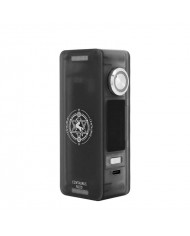 Lost Vape Centaurus N100 Mod siyah renkli, şeffaf gövdeli, ikonlu.