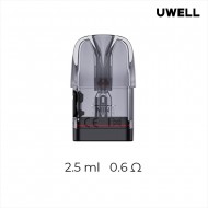 Uwell Caliburn G3 Kartuş 2.5ml 0.6Ω, Şeffaf Siyah Yedek Pod