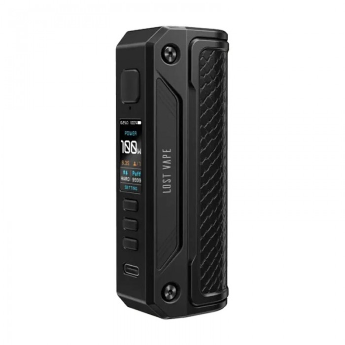 Lostvape Thelema Solo 100w Mod Siyah, şık ve güçlü bir elektronik sigara modudur.