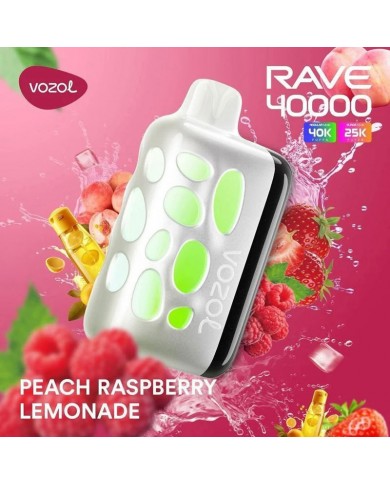 Vozol Rave 40000 Peach Raspberry Lemonade